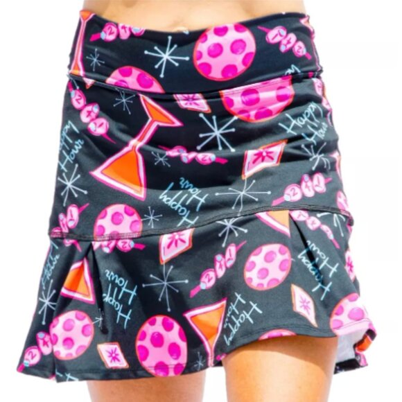 Pickleball Bella Pants - Pickleball Bella Women's Martini Happy Hour 2-4-1 Drop Pleat Skort Pickleball XL